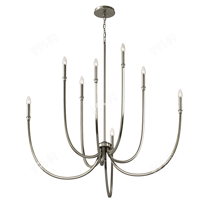 Elegant Malene Foyer Chandelier Lighting 3D model image 12