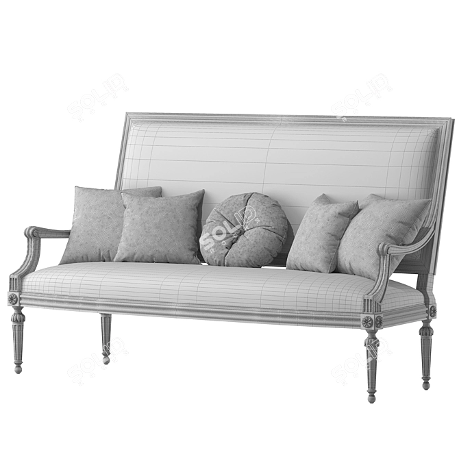 Luxurious Ebanista Baladin Sofa 3D model image 4