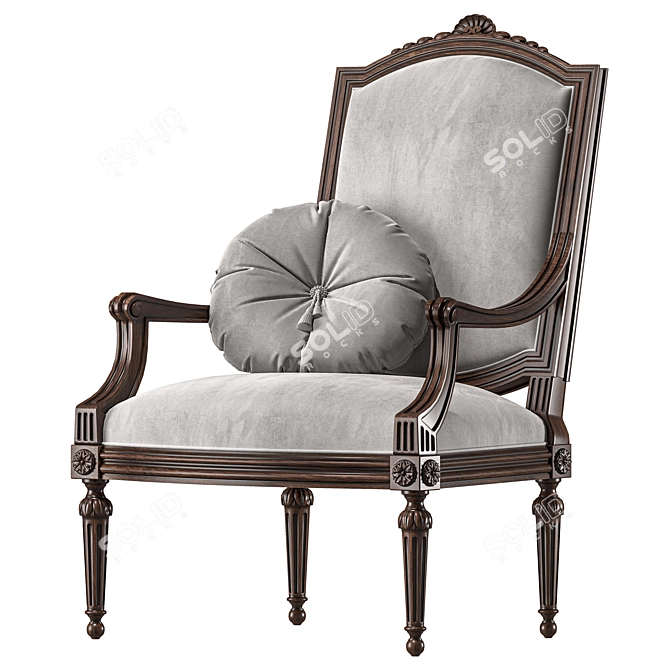 Luxurious Molise Armchair: Elegant Design 3D model image 1