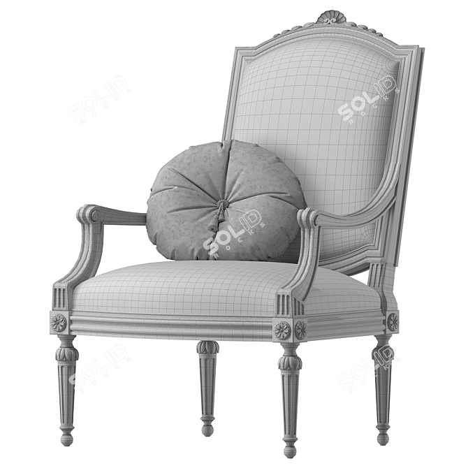 Luxurious Molise Armchair: Elegant Design 3D model image 2