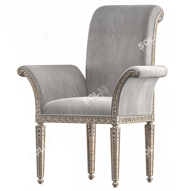 Luxury Italian Art Chair 147 3D model image 3