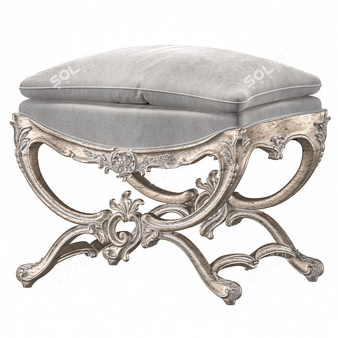 Elegant Artisan Pouf 433 3D model image 1