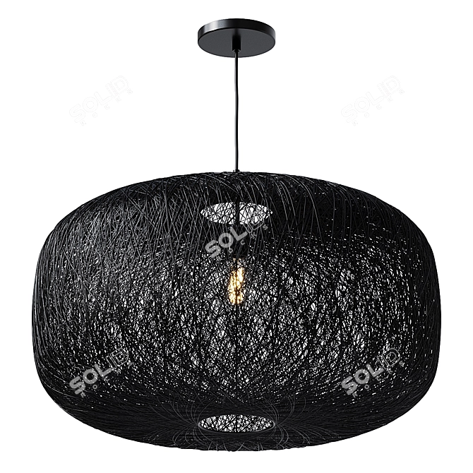 Contemporary Mesh Pendant Light 3D model image 3