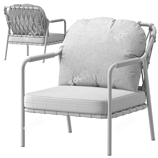 Outdoor Elegance Settee by Kuaz 3D model image 3