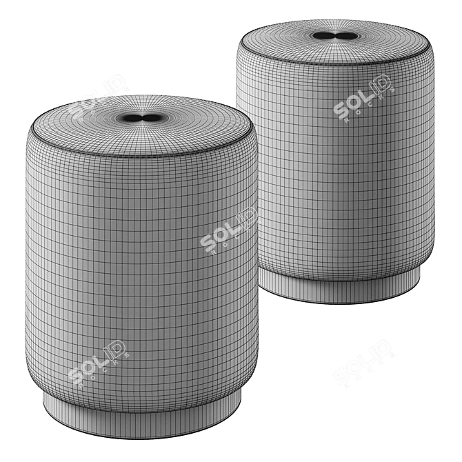 Camden Brass Base Stool 3D model image 3