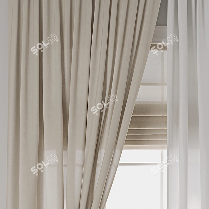  3ds Max Curtain 926 3D model image 2