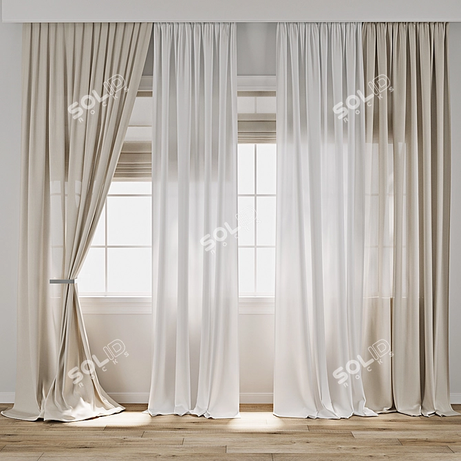  3ds Max Curtain 926 3D model image 4