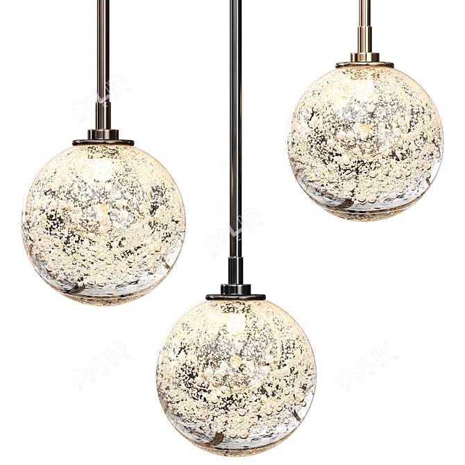 Geometric LED Pendant Light 3D model image 1