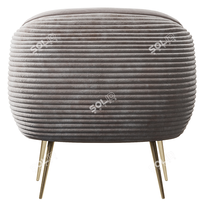 Velvet Garda Decor Chair: Microfiber GTR 3D model image 4