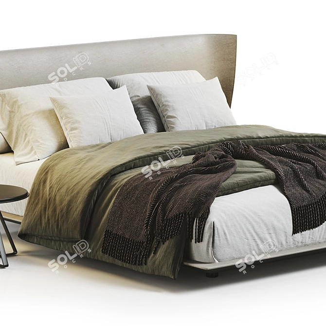 Italian Design B&B Bed Model 3D model image 3