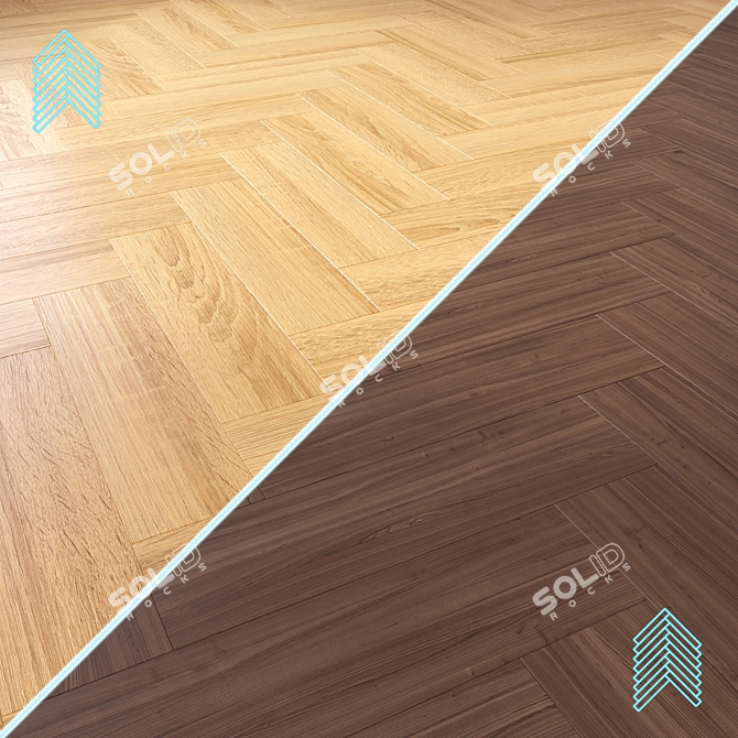 Premium Modular Wood Floor 3D model image 1