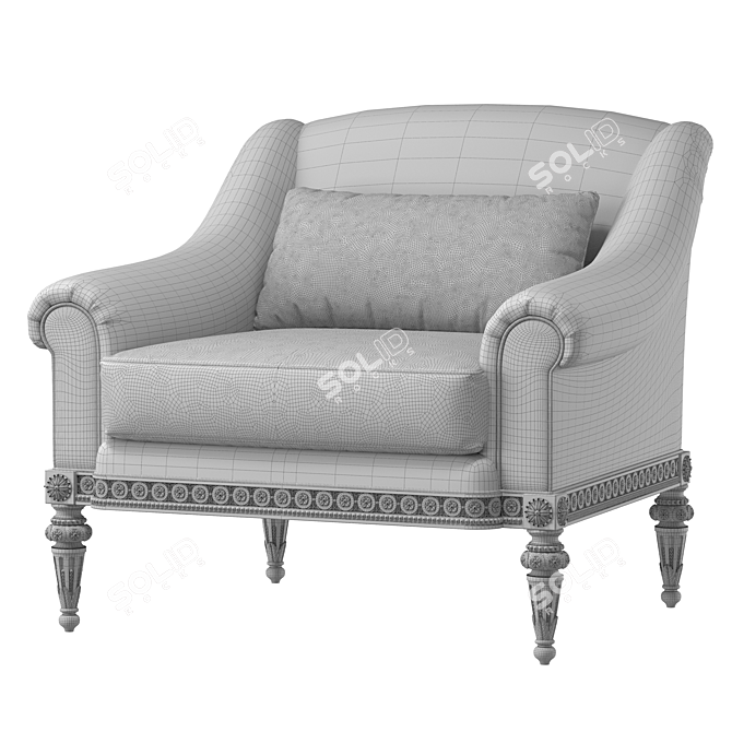 Fontenay Armchair by Theodore Alexander 3D model image 2