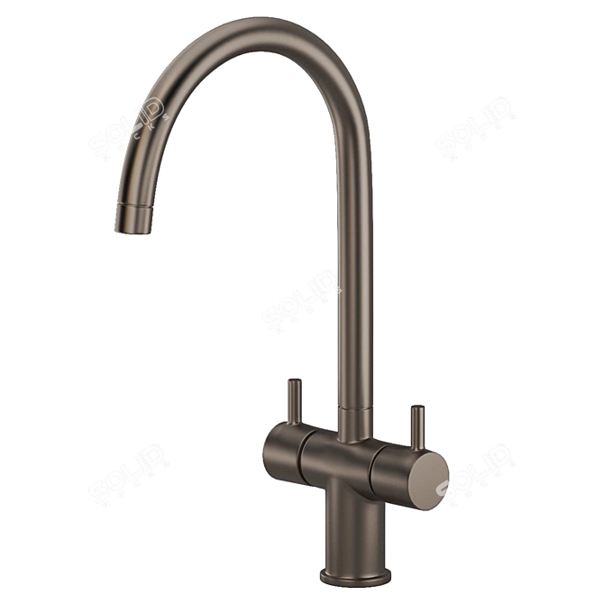 Sleek Delphi Kitchen Sink Tap 3D model image 4