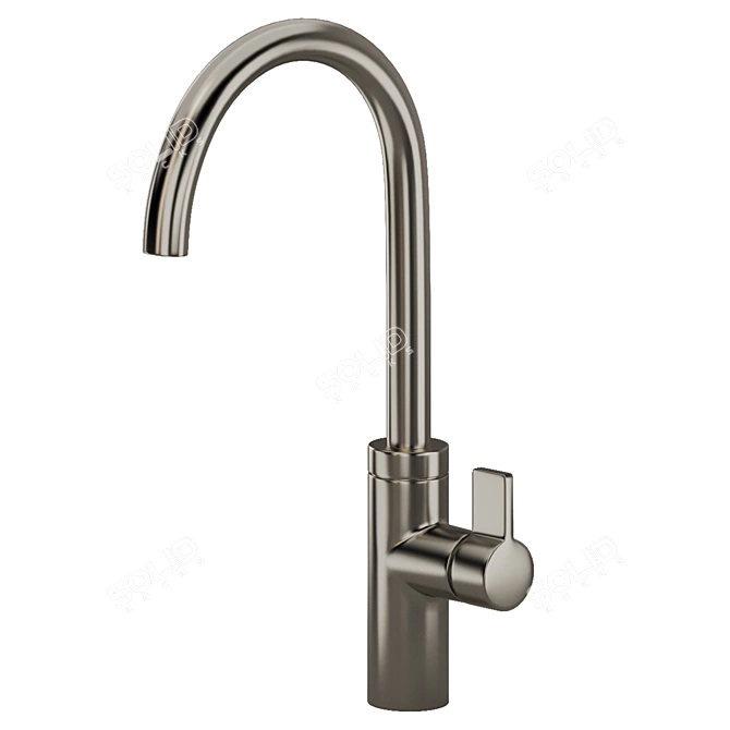 Sleek Delphi Kitchen Sink Tap 3D model image 5