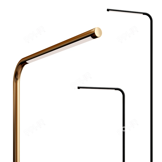 Elegant LED Brass Lighting Collection 3D model image 1