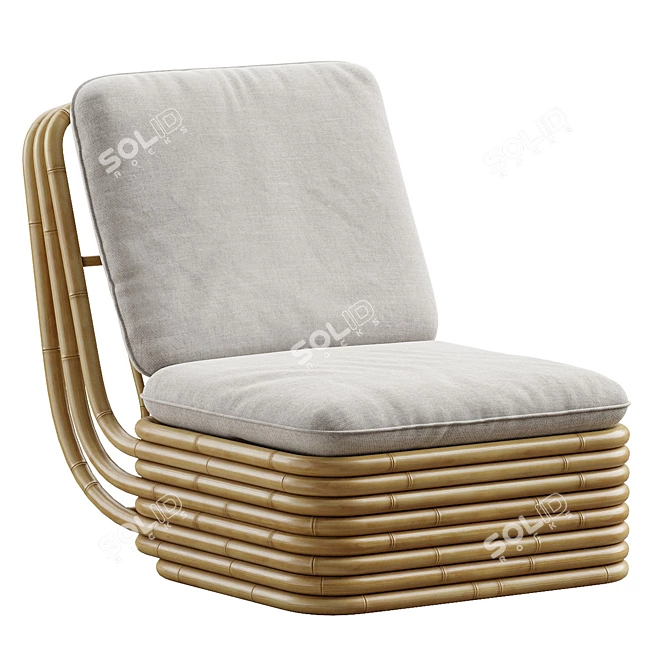 Bohemian 72 Modern Armchair 3D model image 3