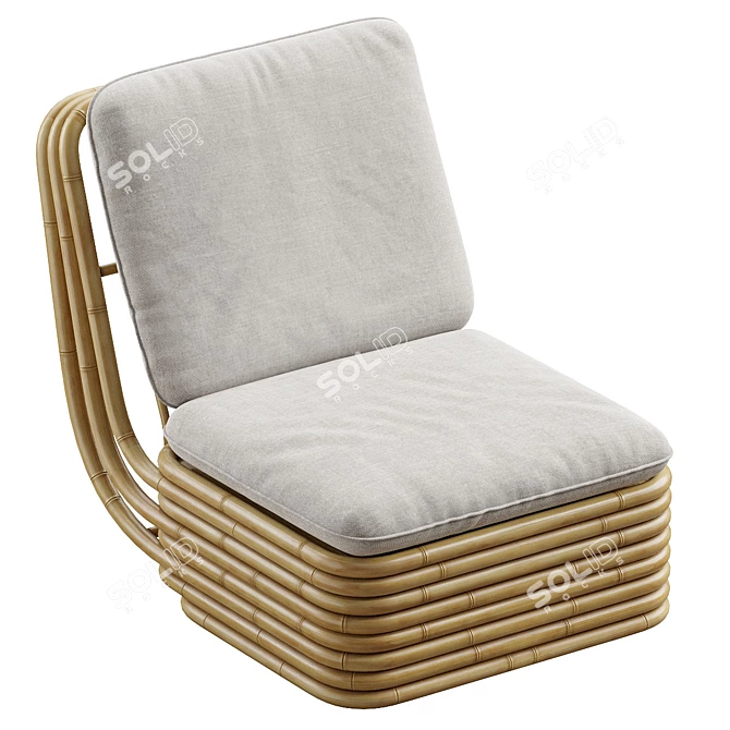 Bohemian 72 Modern Armchair 3D model image 4