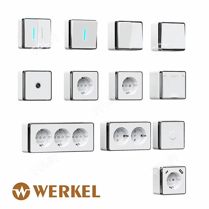 Gallant Werkel White Switches 3D model image 1