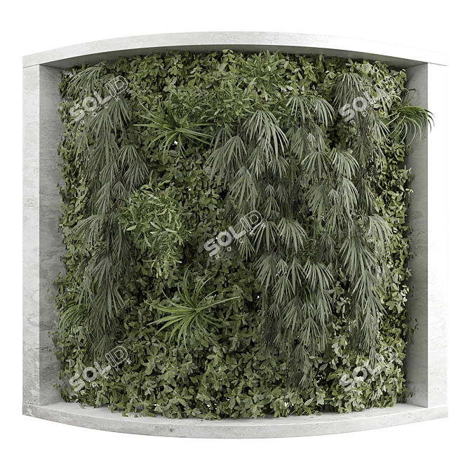 Green Wall 22 3D Model 3D model image 1