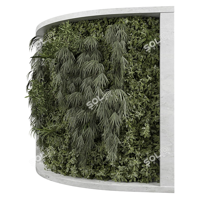 Green Wall 22 3D Model 3D model image 2