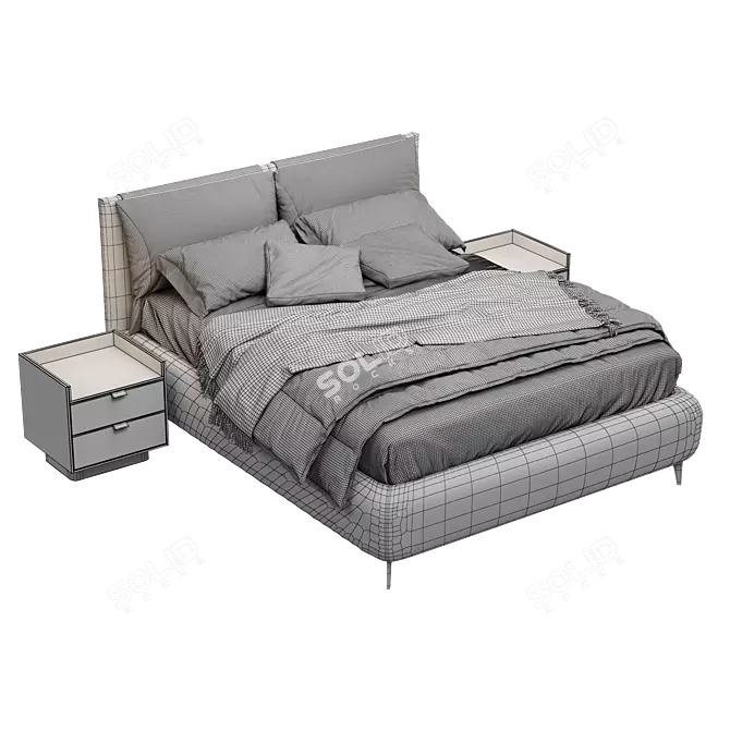 Perdormire Osaka Bed Set 3D model image 5