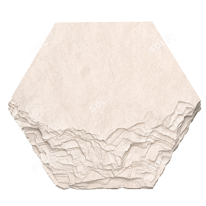 Custom Stone Table 3D model image 2