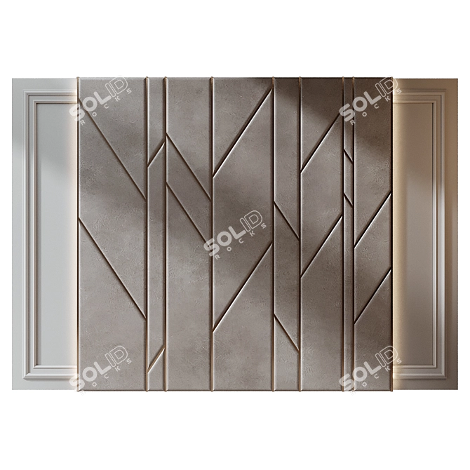 Modern Wall Panel Decor 3D 3D model image 2