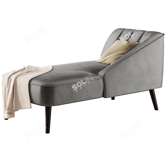 Velvet Grey Mona Couch, 3D Model 3D model image 3