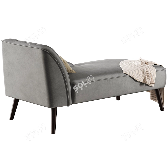 Velvet Grey Mona Couch, 3D Model 3D model image 4