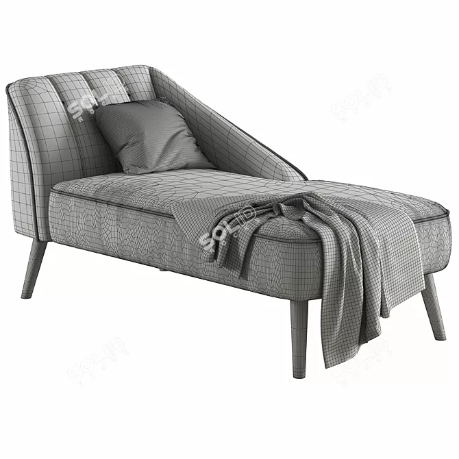 Velvet Grey Mona Couch, 3D Model 3D model image 6