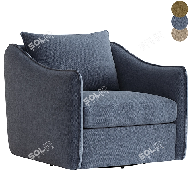 Elegant Joli Swivel Chair 3D model image 1