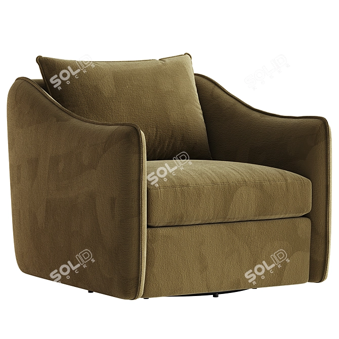 Elegant Joli Swivel Chair 3D model image 3