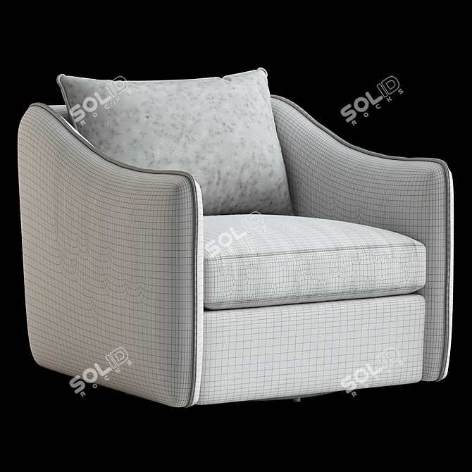 Elegant Joli Swivel Chair 3D model image 5