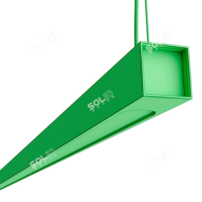 Sleek LED Brass Pendant Lamp 3D model image 8