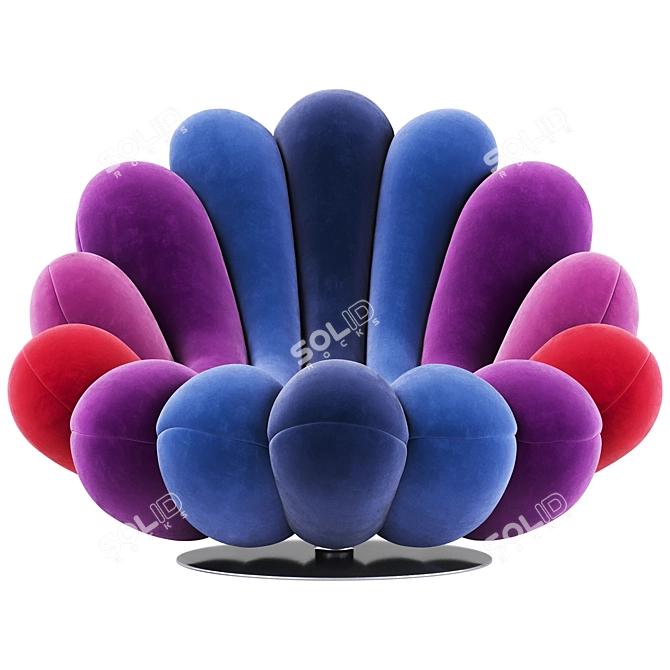 Modern Rotating Lounge Chair, 360-Degree Rotation 3D model image 5