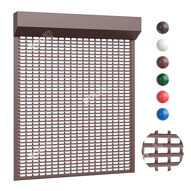 Perforated Roller Doors in Various Options 3D model image 1