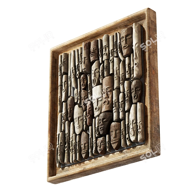 High-Quality Wood Panel Texture Kit 3D model image 2