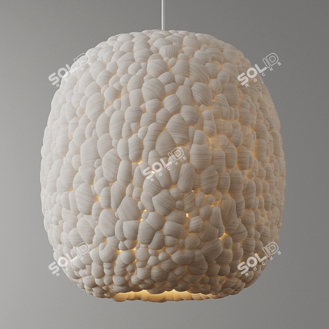 Sleek Navicula Pendant Light 3D model image 3