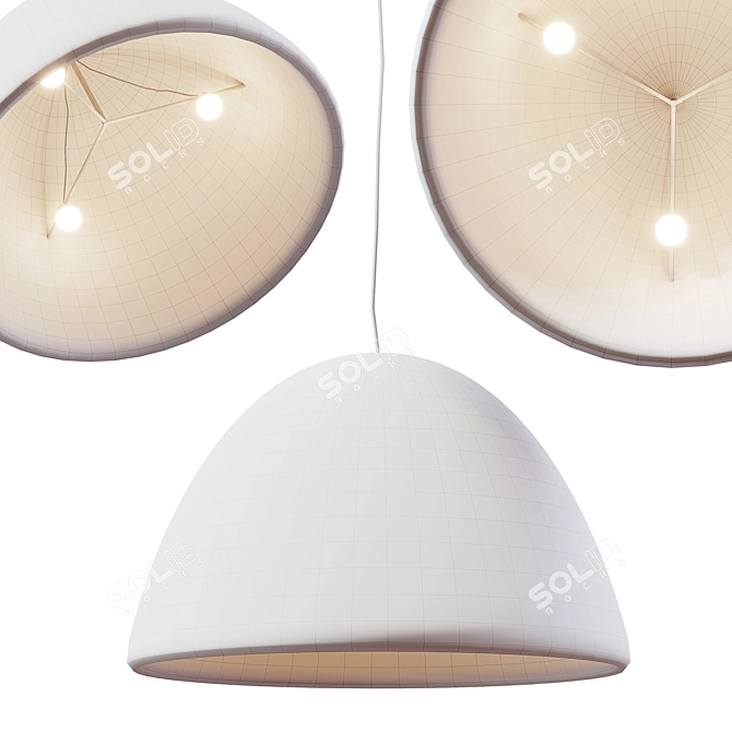 Elegant Helen Pendant Light 3D model image 3