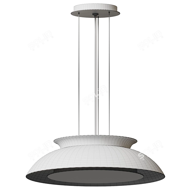 Eclipse Ring Pendant Light Black 3D model image 5