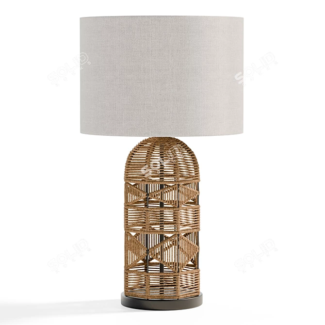 Sleek Peckham Light Table Lamp 3D model image 1