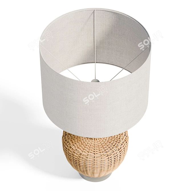 Textured Portobello Table Lamp 3D model image 3