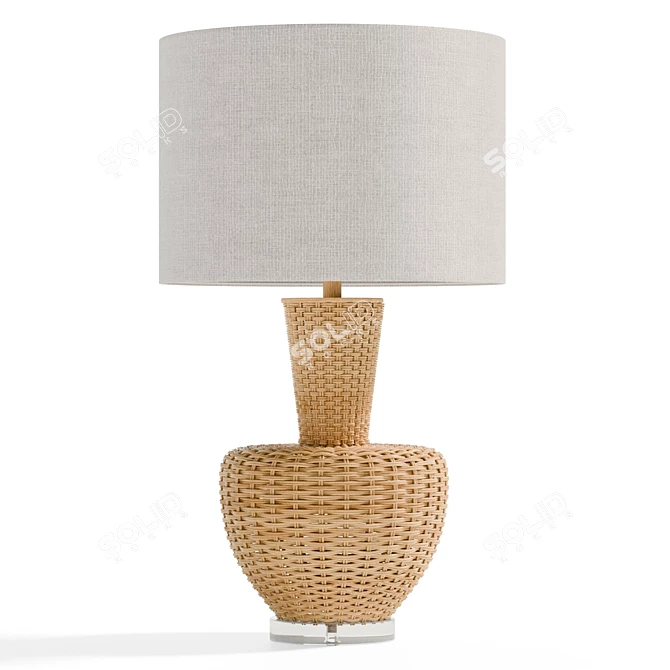 Textured Portobello Table Lamp 3D model image 4