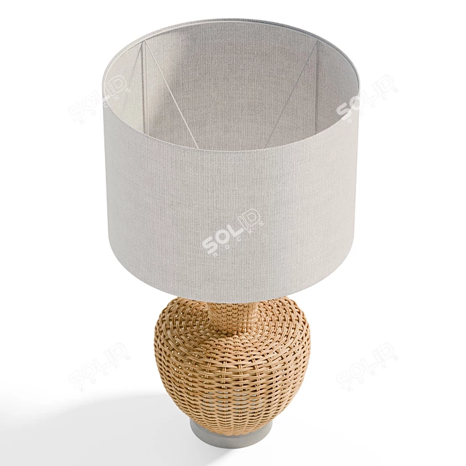 Textured Portobello Table Lamp 3D model image 5