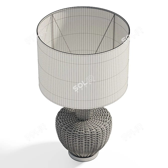 Textured Portobello Table Lamp 3D model image 6