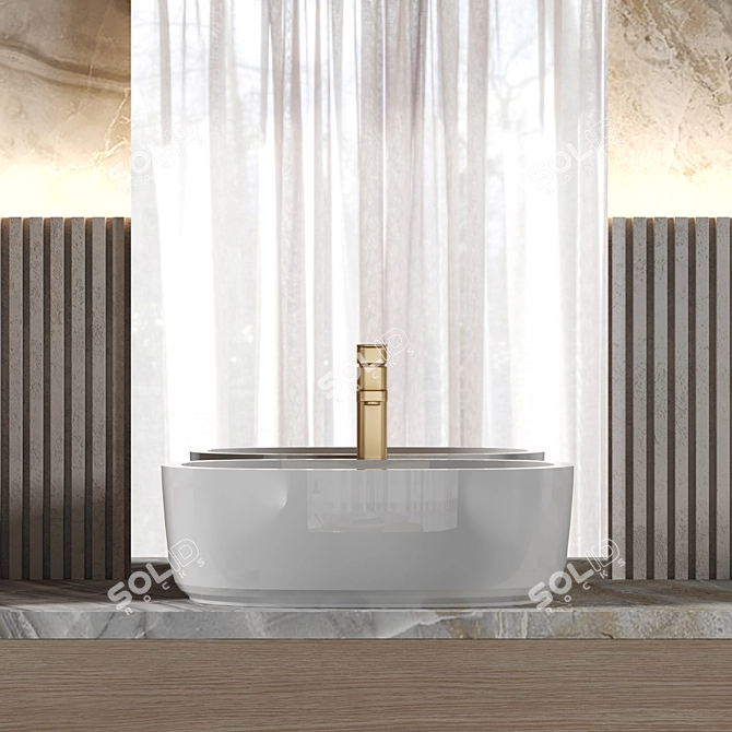 High-Quality Bathroom Furniture Set 3D model image 7