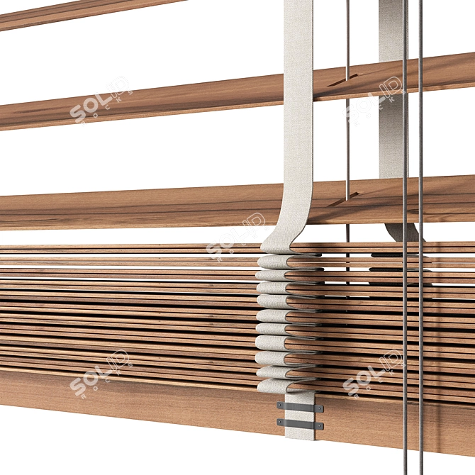 Modern Wooden Blinds Set 29 3D model image 4