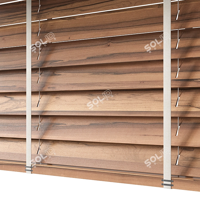 Modern Wooden Blinds Set 29 3D model image 5