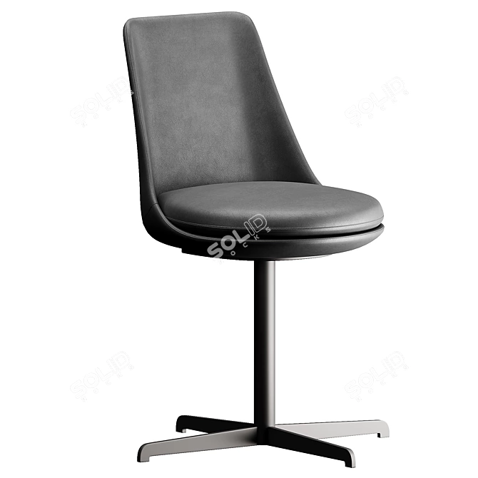 Stylish Itala Office Desk 3D model image 5