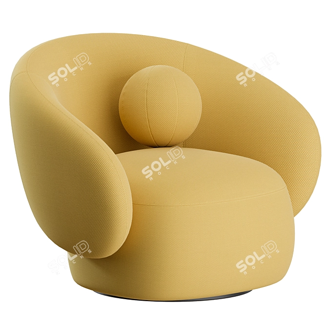 Sleek 5-Piece Nebulona Armchair Set 3D model image 1